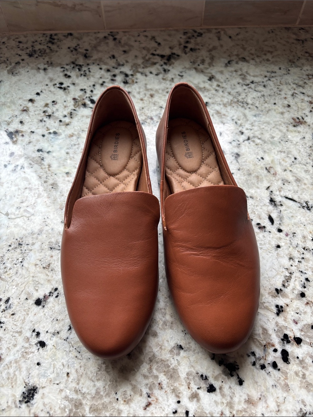 Birdies Comfortable Brown Women's Slip-On Loafers